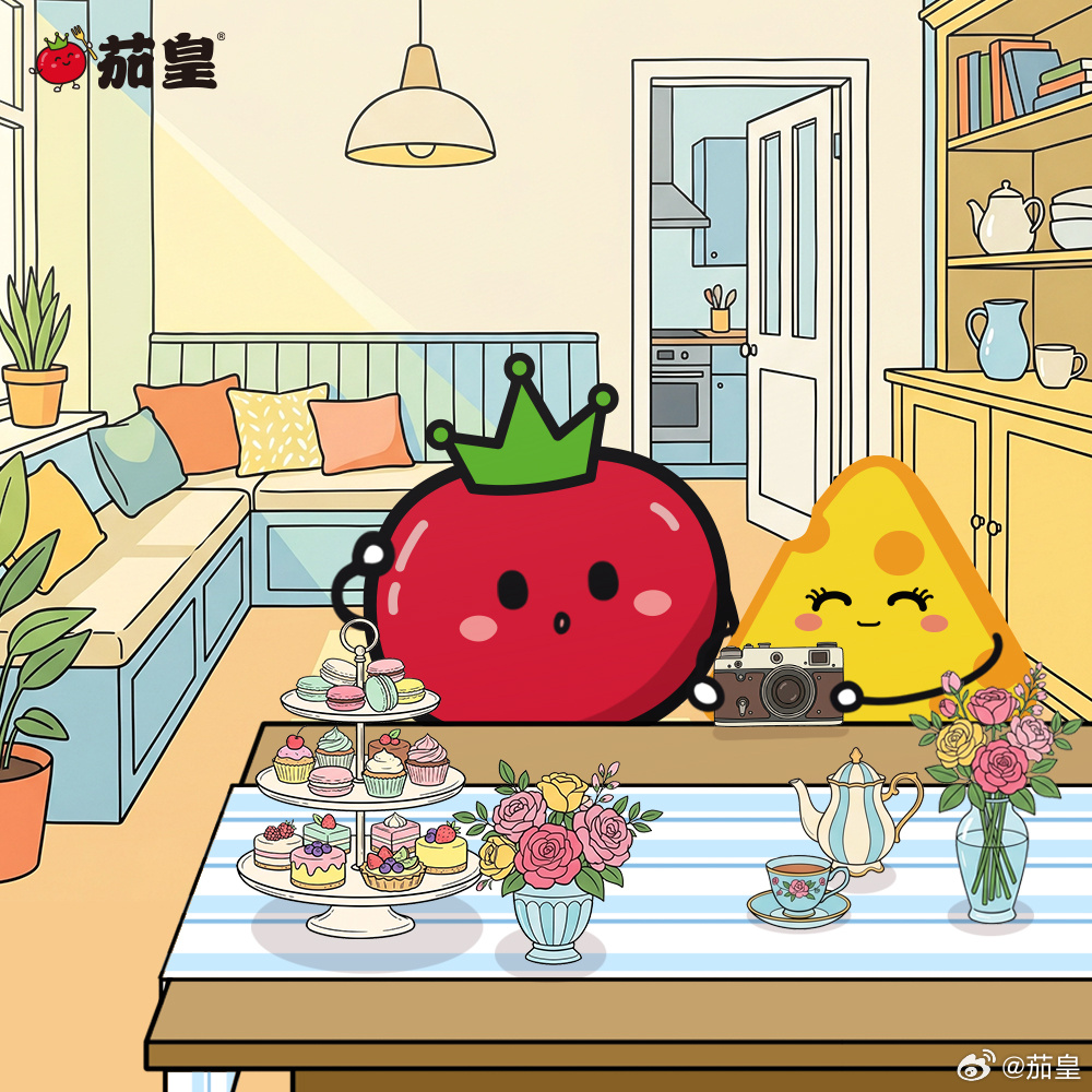 茄皇有的没的日常下午茶 本茄提议搞个漂亮下午茶，本来打算走松弛感路线。结果芝芝一