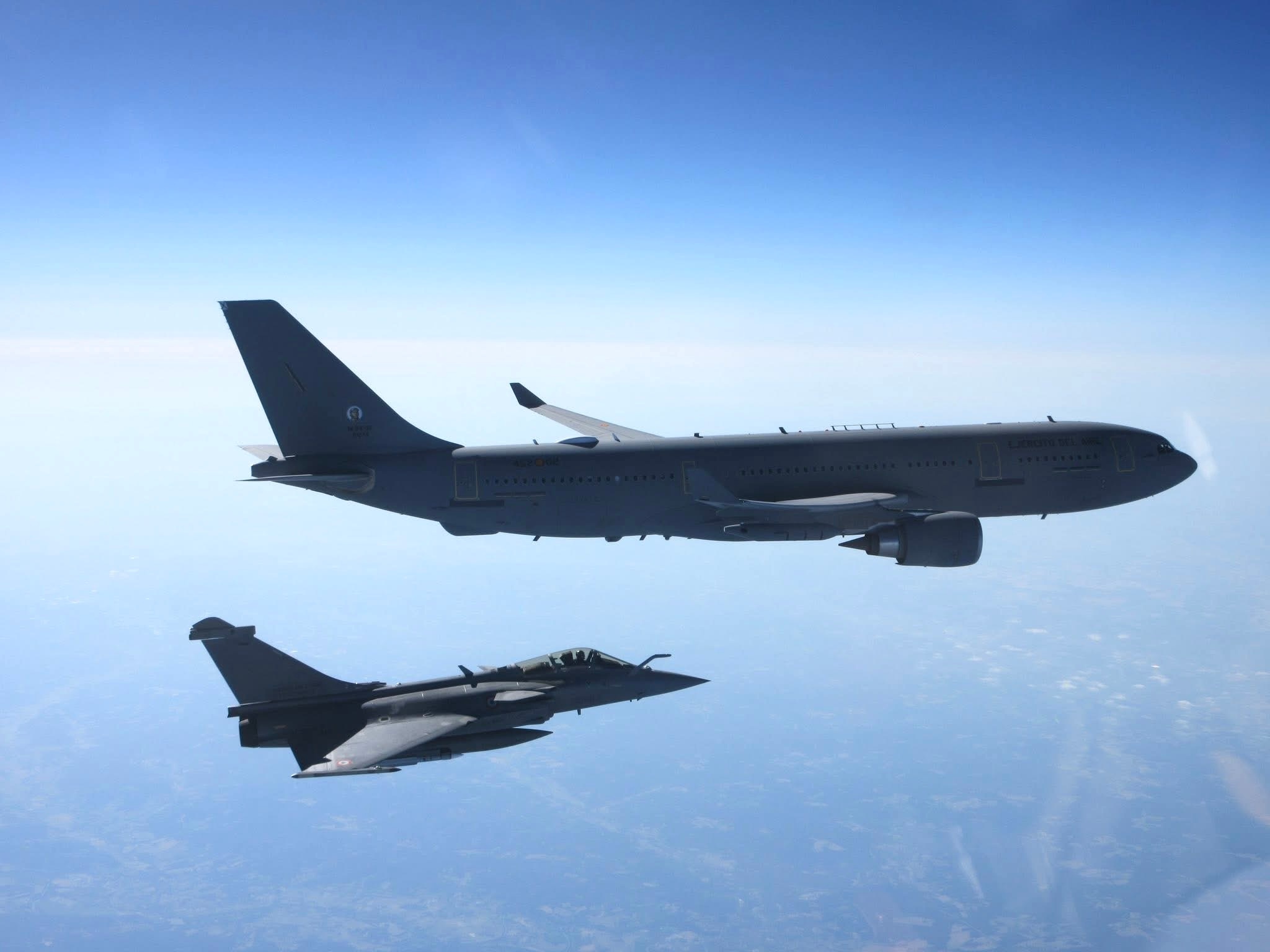 今日阵风 MILEX 26联演空对空摄影西班牙空军第45联队第452中队A330