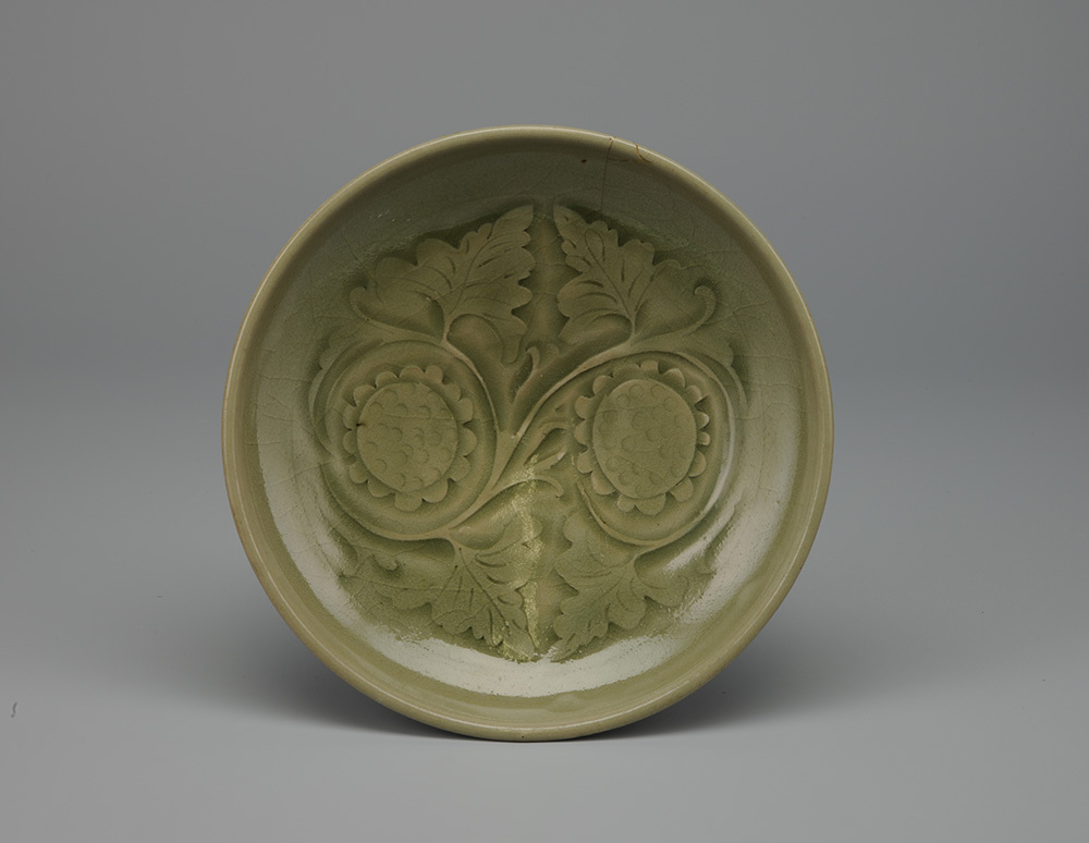 大阪东洋陶瓷馆藏入江正信旧藏的金代耀州窑刻花纹盘 