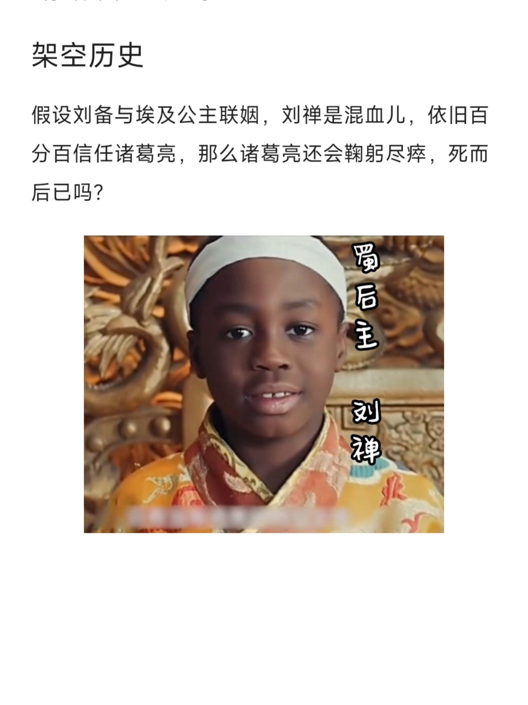 假设刘禅是混血儿，诸葛亮会怎么做？