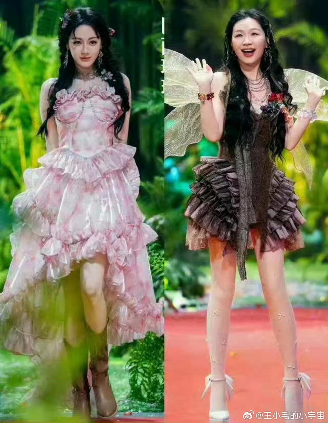 迪丽热巴和金婧是不是穿错鞋子了[捂脸][捂脸]感觉两个人换一下反而会更好。 