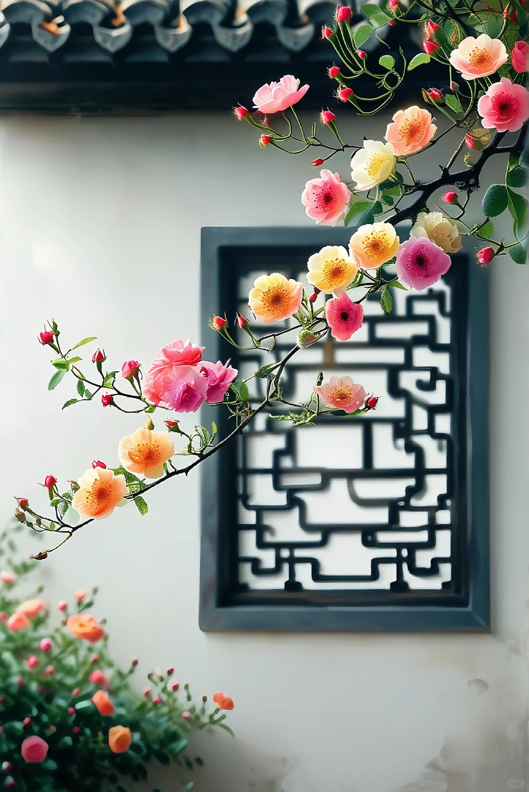 蔷薇花似锦，盛夏慢慢开