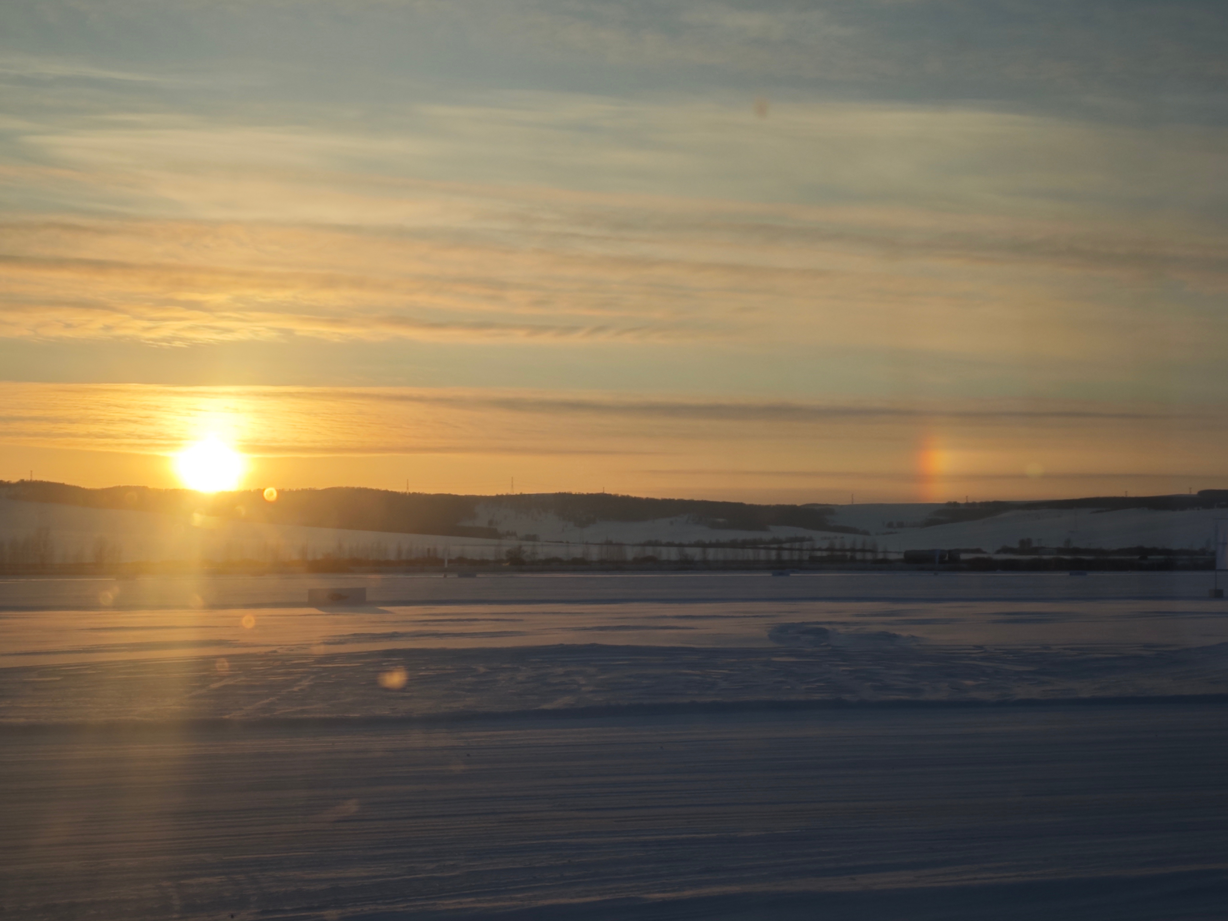 牙克石夕阳的最后一舞，彩虹乍现夕阳 牙克石