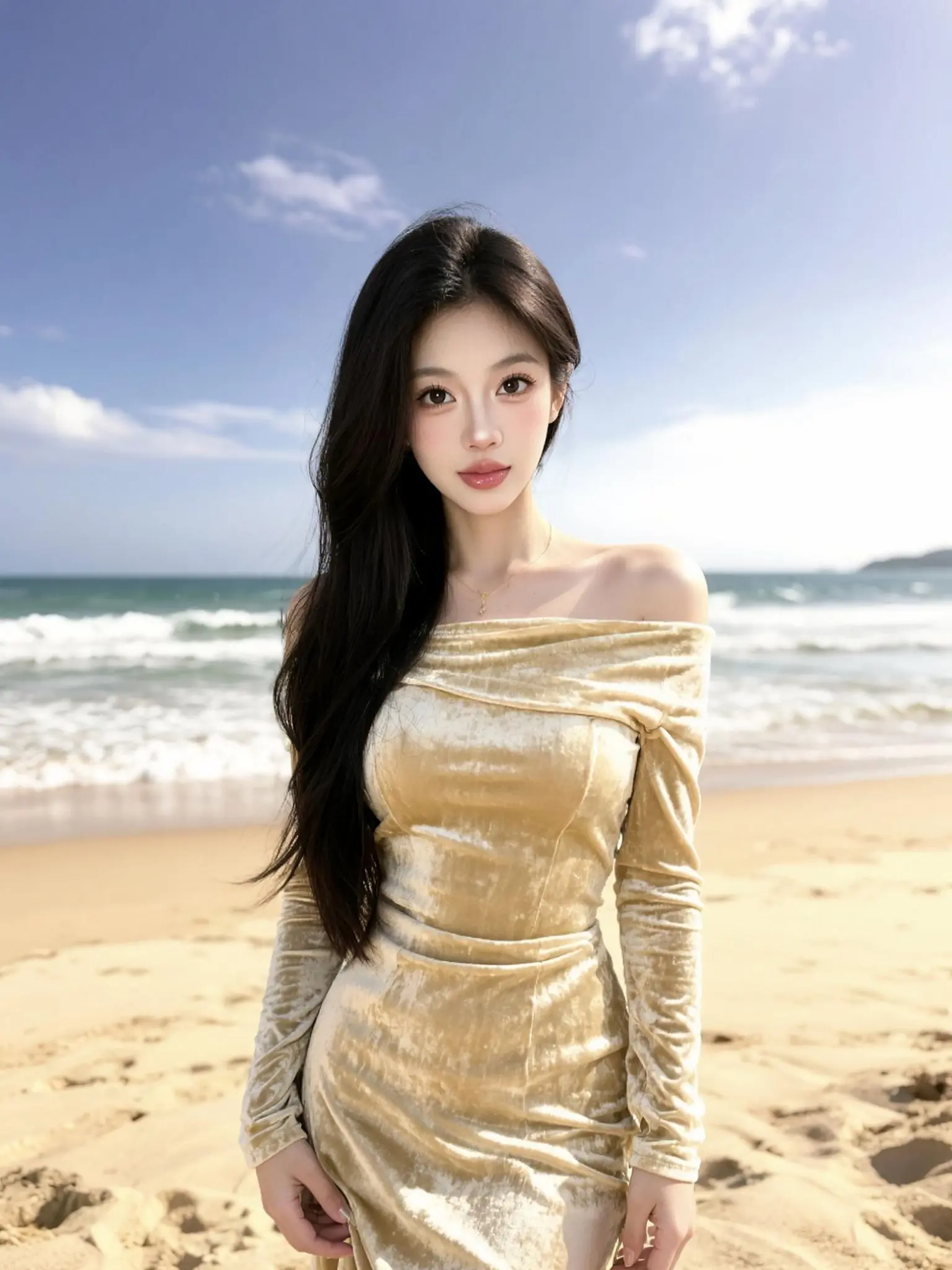 AI海滨优雅写真 美出高级感 ai写真