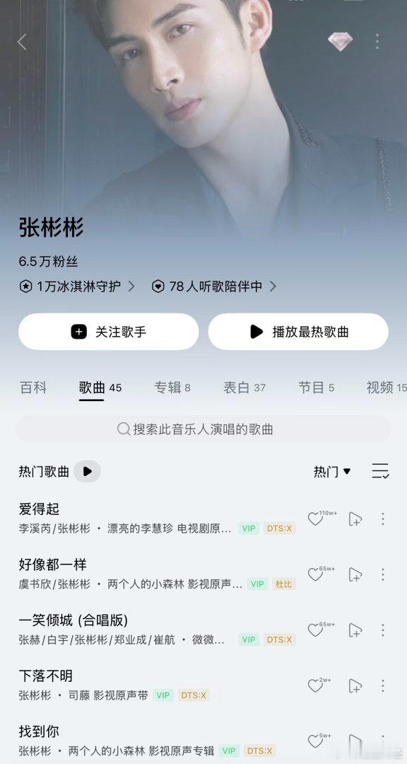 张彬彬深耕音乐领域💿影视口碑与音乐热度双双在线，选择放慢节奏深耕音乐，并非放弃