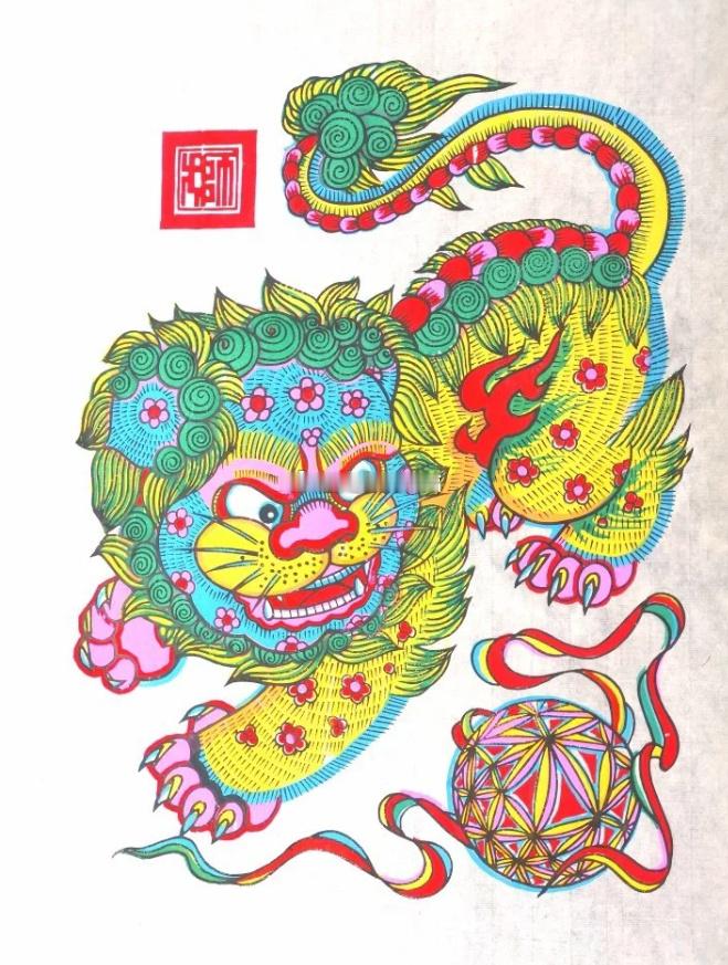 狮子滚绣球，好事在后头，越转越好运 ，点赞运更佳 