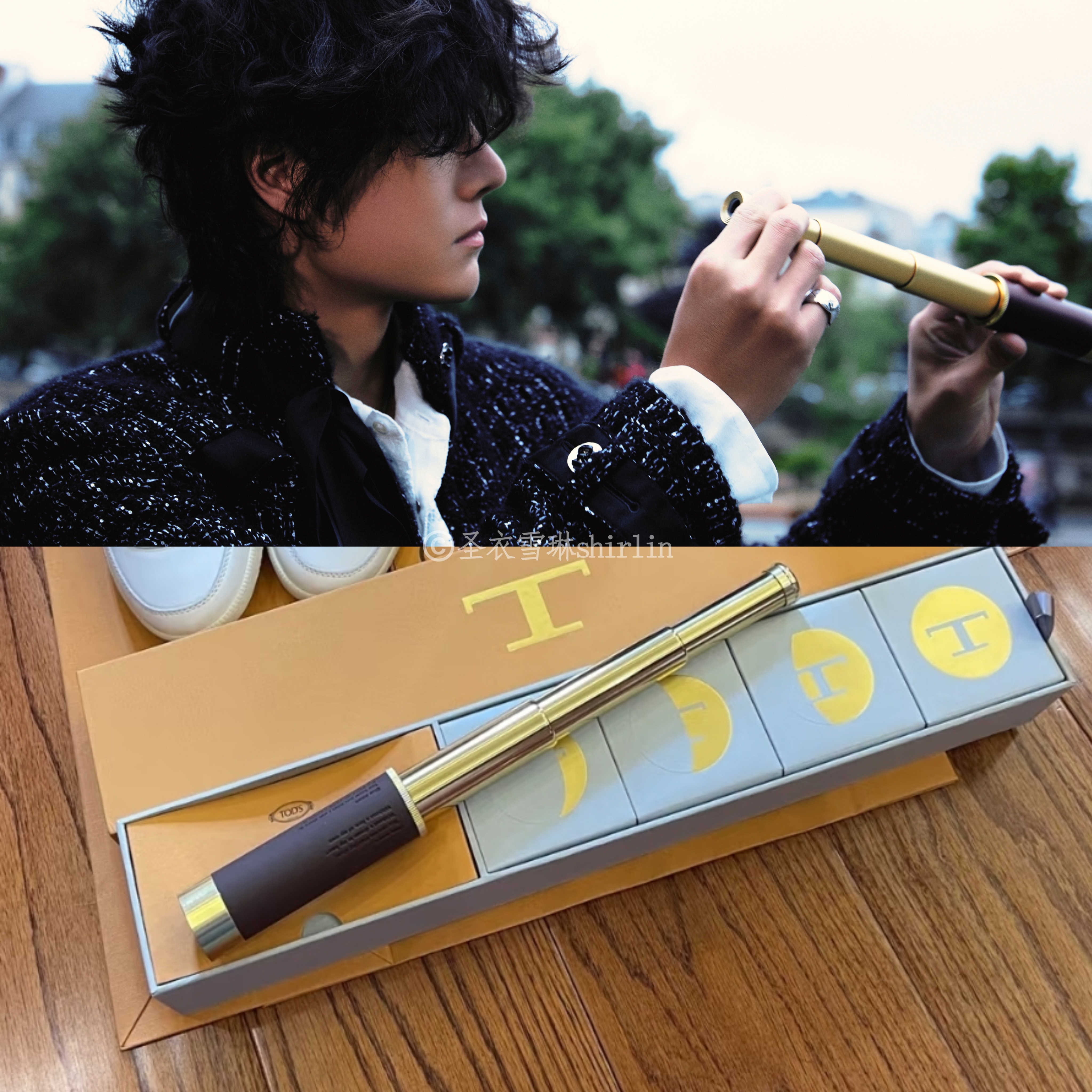 博哥连发几条望远镜，和战哥tods限量版望远镜一模一样！让人想起了同一个飞机模型