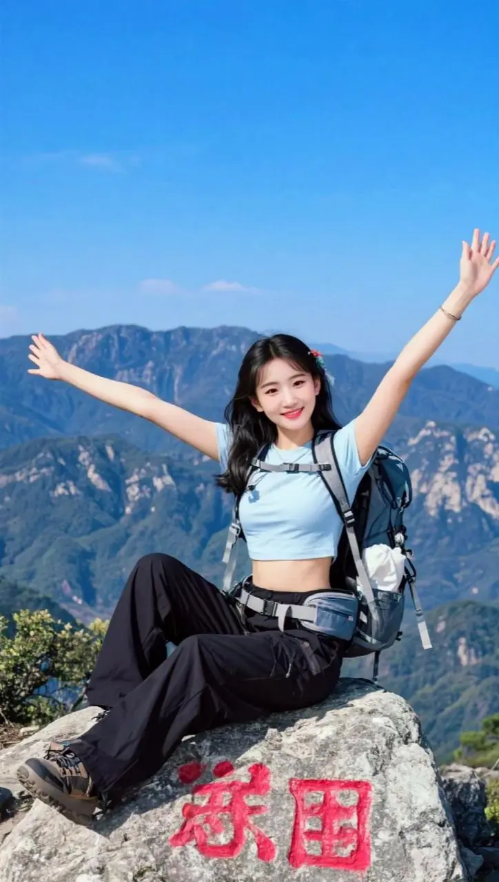 AI山巅活力照 随变ai随便玩