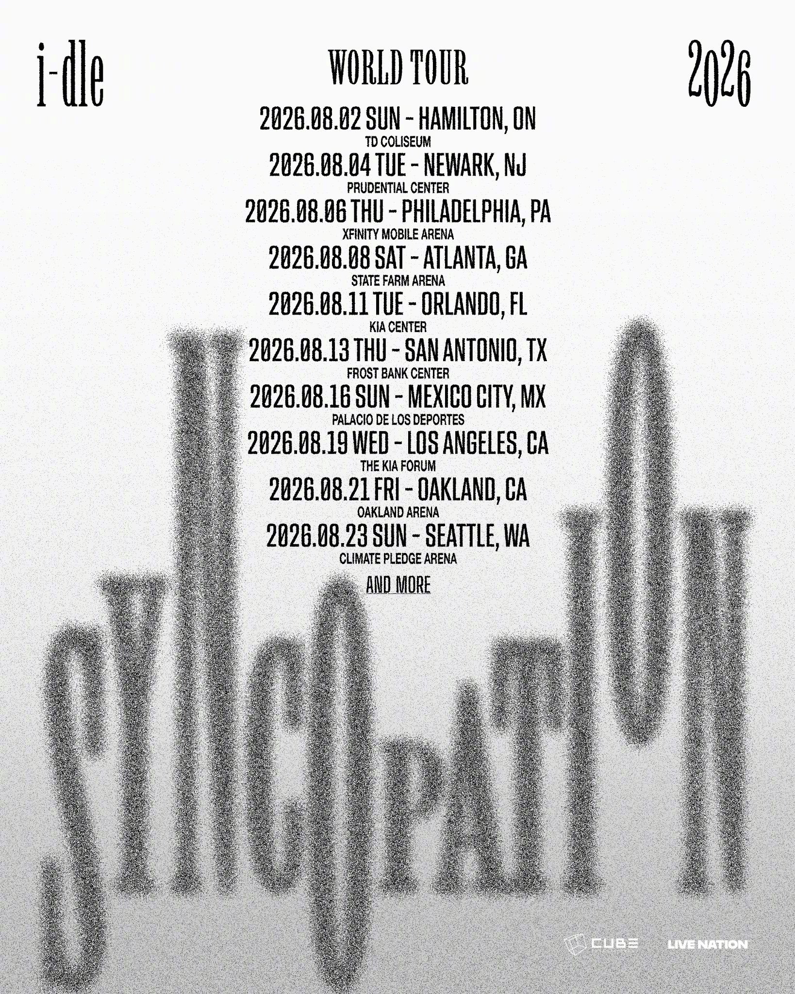 【Twi】2026 I-DLE 世界巡回演唱会 [Syncopation]idl