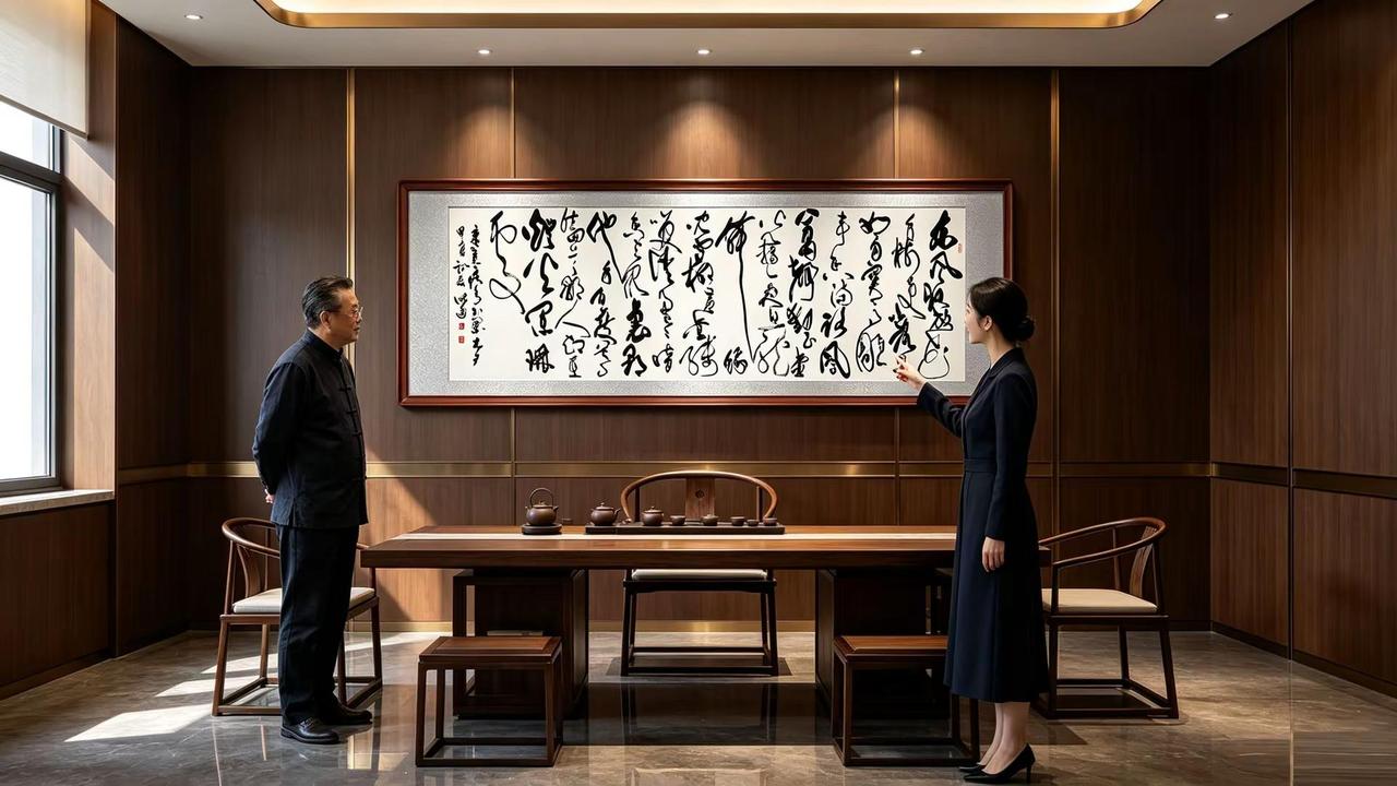 欣赏草书《元夕》聊聊这幅字书法的章法，挂茶室和书法氛围感十足