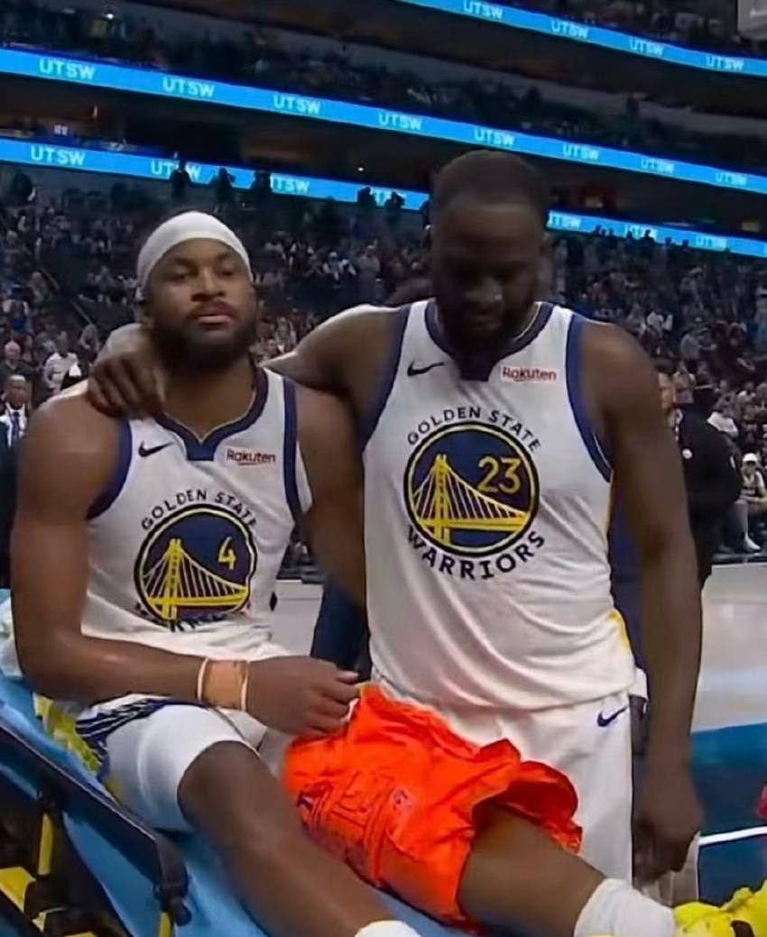 天妒英才！穆迪的NBA之路要断了吗？在今天勇士与独行侠的比赛中，刚从伤病中回归的