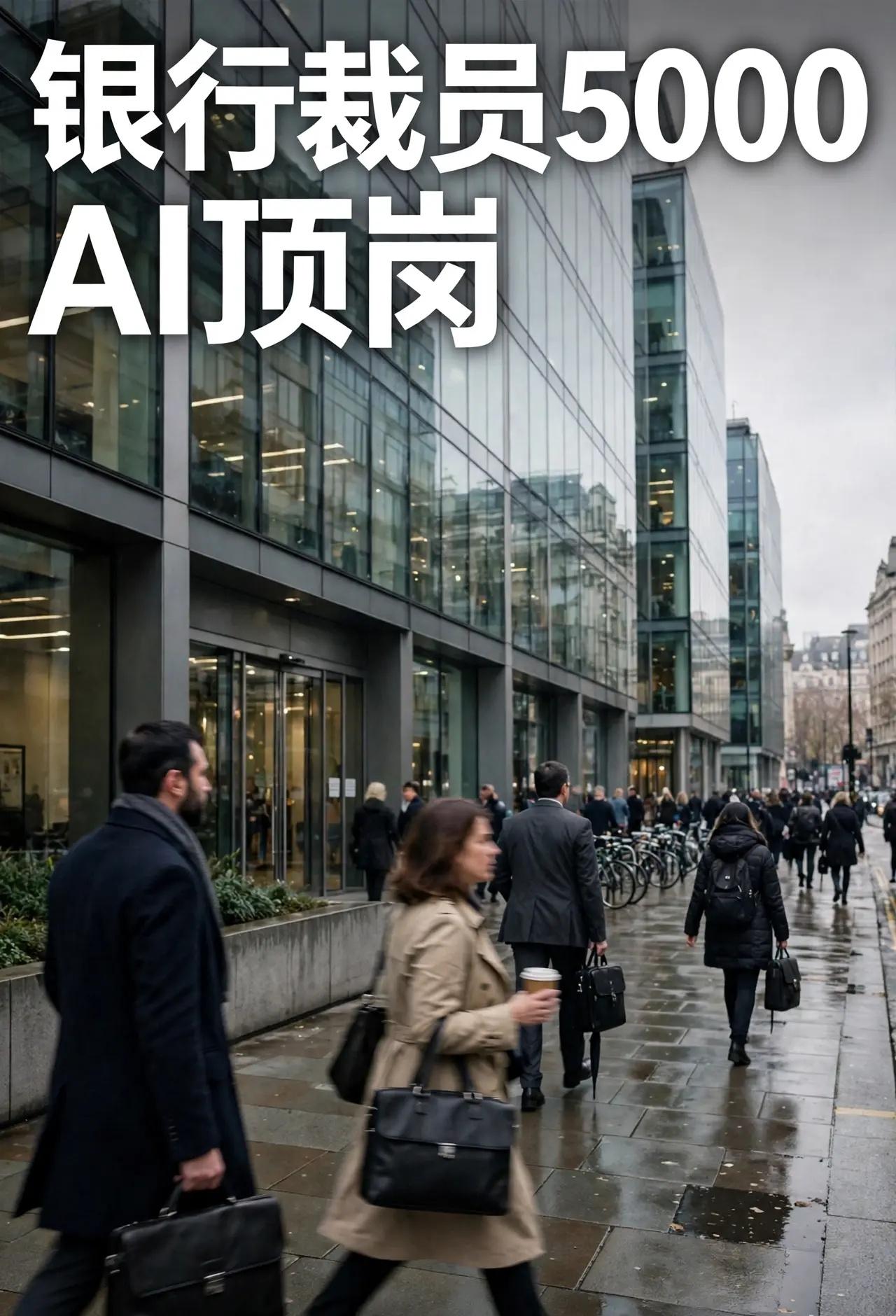 银行裁员5000：AI顶岗。一边赚得更多，一边裁得更多。英国银行业巨头巴克莱10