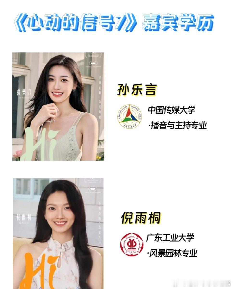 来看看本季心动的信号素人学历[来] ​​​