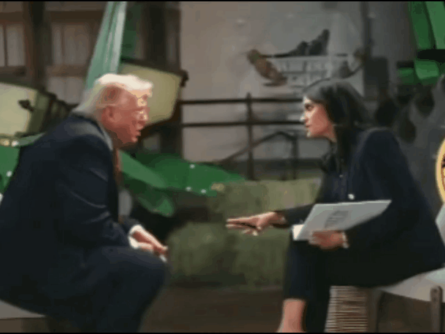 克里斯汀·韦尔克把特朗普问毛了，最终导致特朗普愤然离场。

从克里斯汀质问他武器