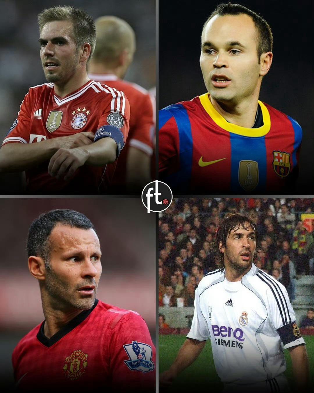 🧠这四位足球巨星有什么共同点？ 🤔 