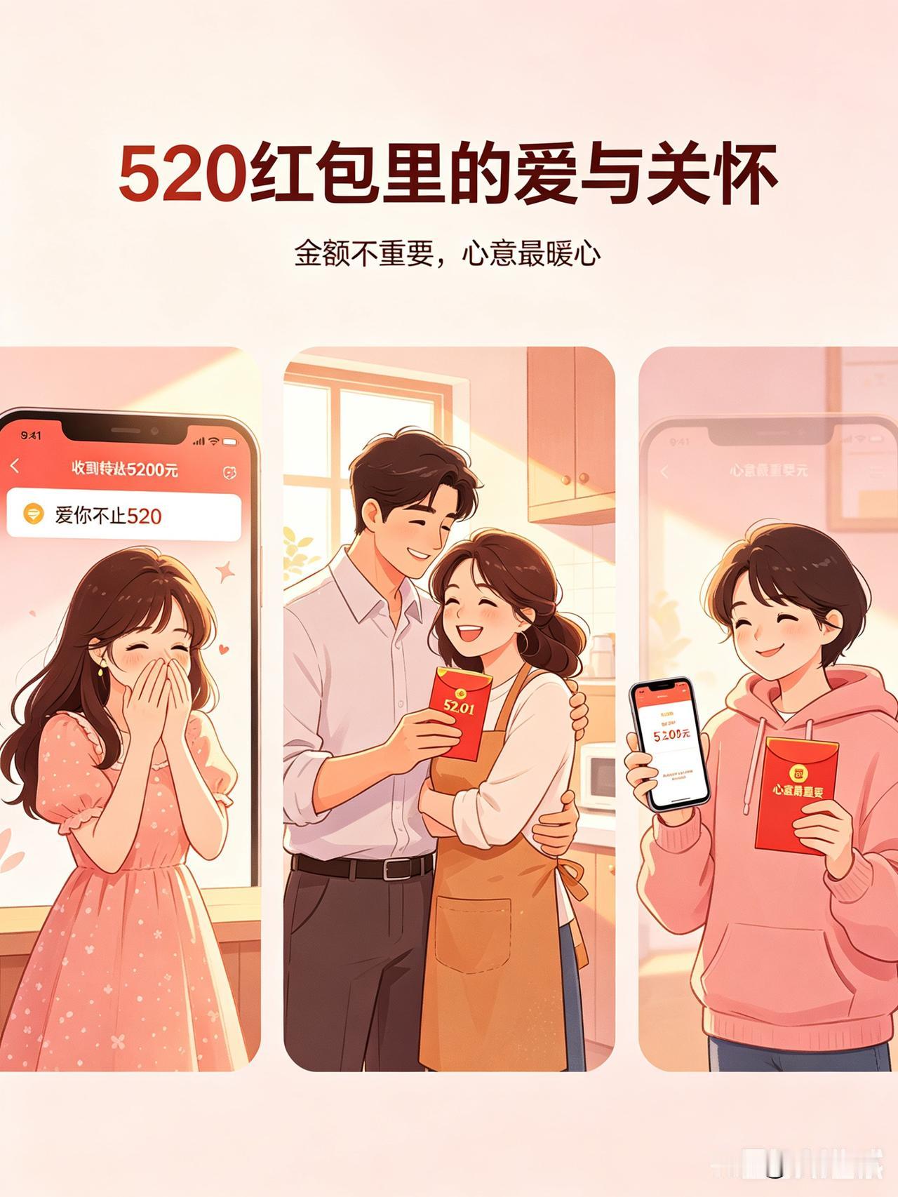 520这个充满爱意的日子，红包就像甜蜜的催化剂。我身边有朋友收到过暖心红包。有个