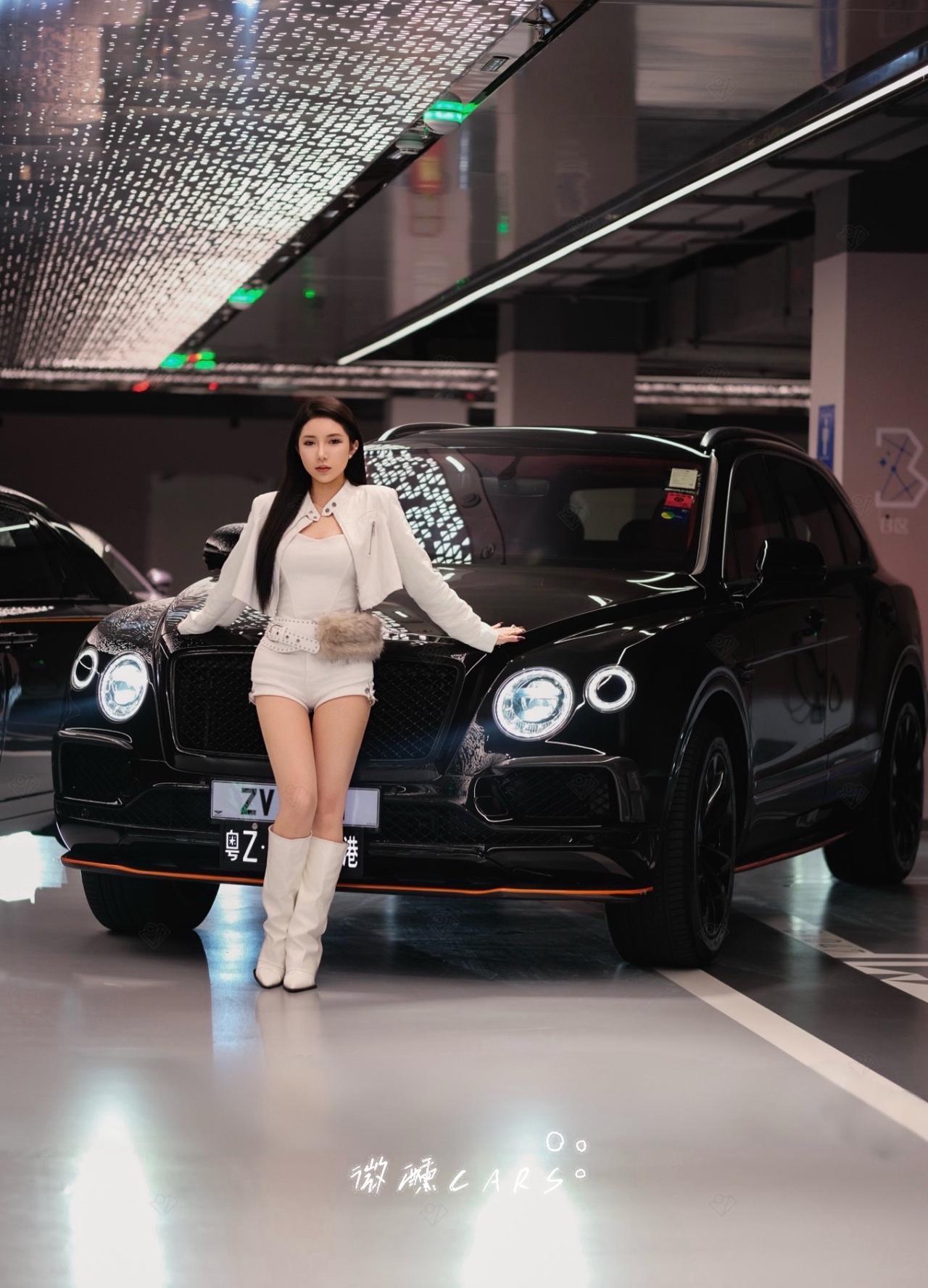 汽车摄影 美女车模 劳斯莱斯 宾利添越 豪车