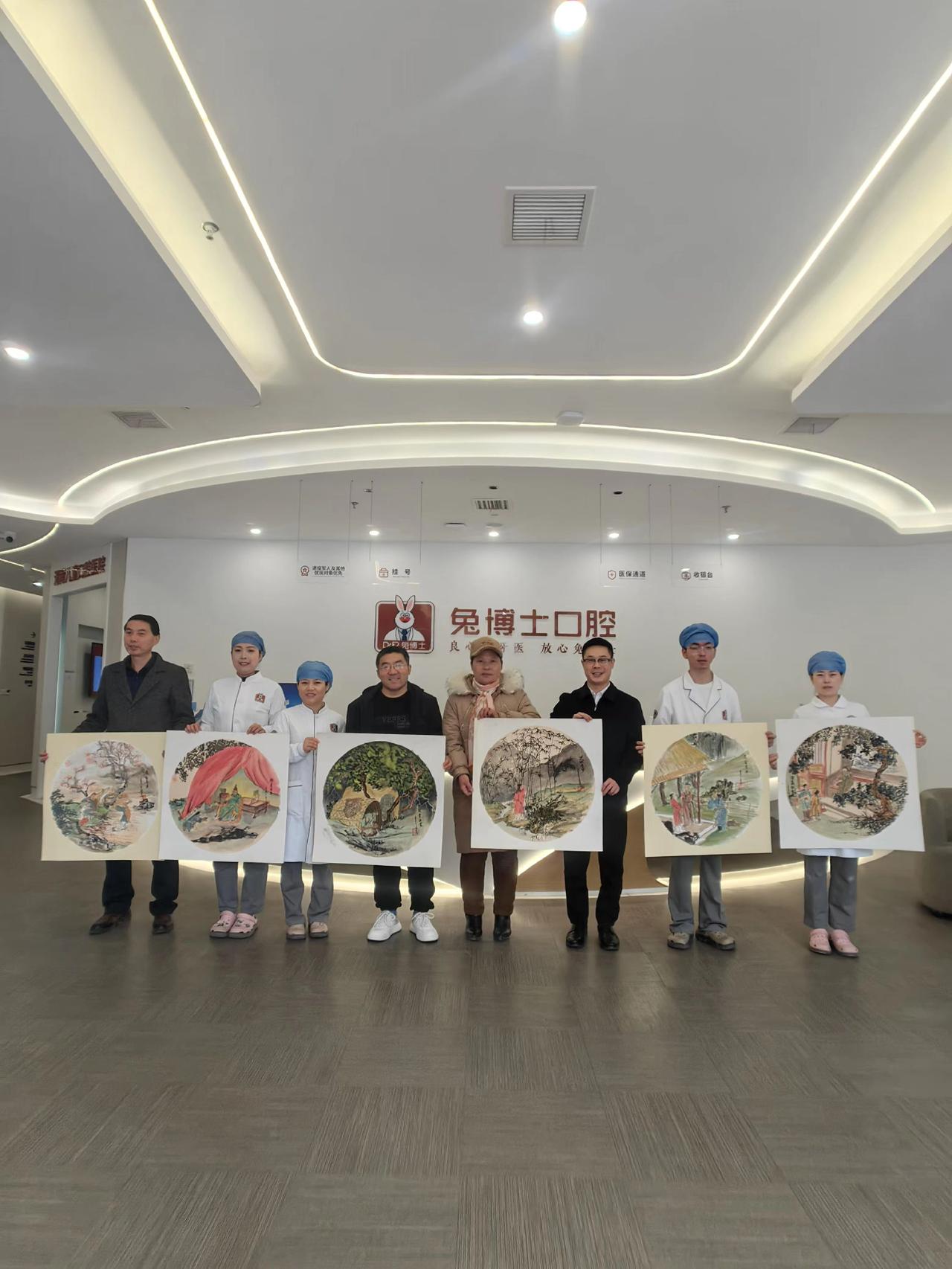 徐爱菊老师为兔博士口腔医院赠送部分二十四孝画图