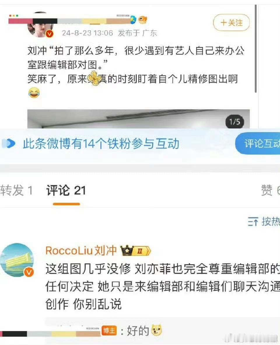 #刘亦菲这组图几乎没修# vogue总监刘冲回应刘诗诗家的大影迷，刘亦菲vogu