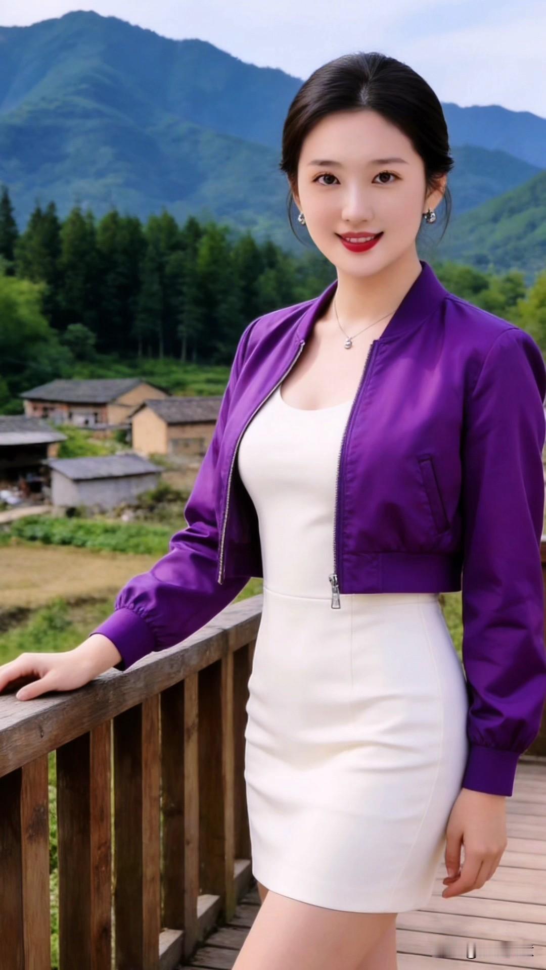 今天给大家推荐一套超显气质的通勤穿搭✨
谁懂啊！紫色真的太显白提气了！
短款翻领