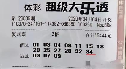 这一张彩票花了15,000多元，与那一张超级顶牛彩票一样的命运，千组合万组合，最