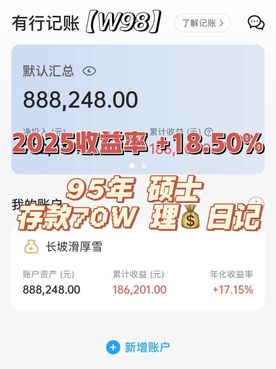 95年硕士| 存款70w | 理财日记 | W98
