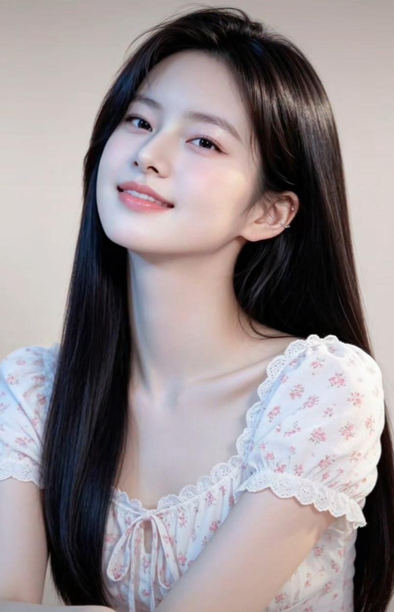 温柔甜美的少女，笑靥如花，宛如春日里的阳光。