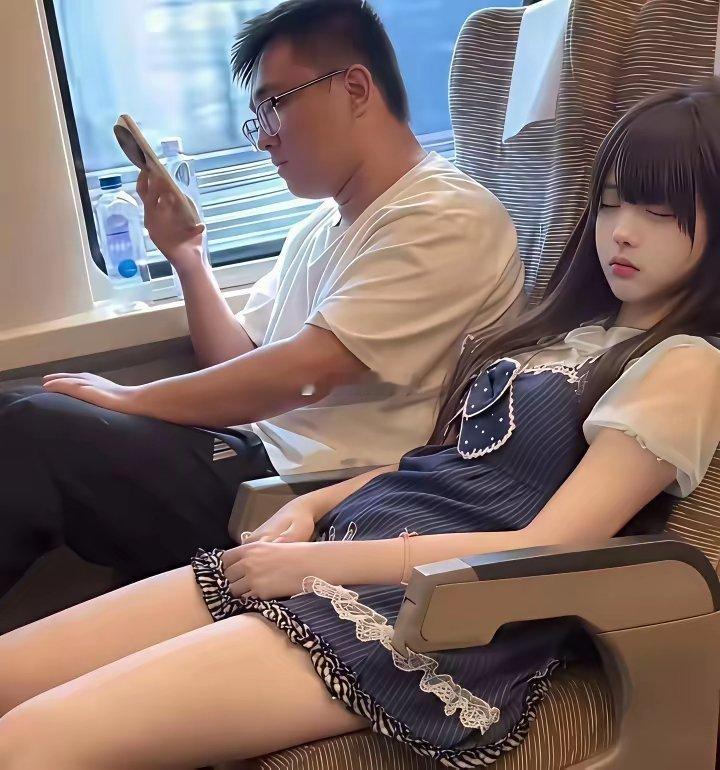 这女生是瓷娃娃吗？旁边这位大哥，定力十足，愣是一眼也没看​​​​