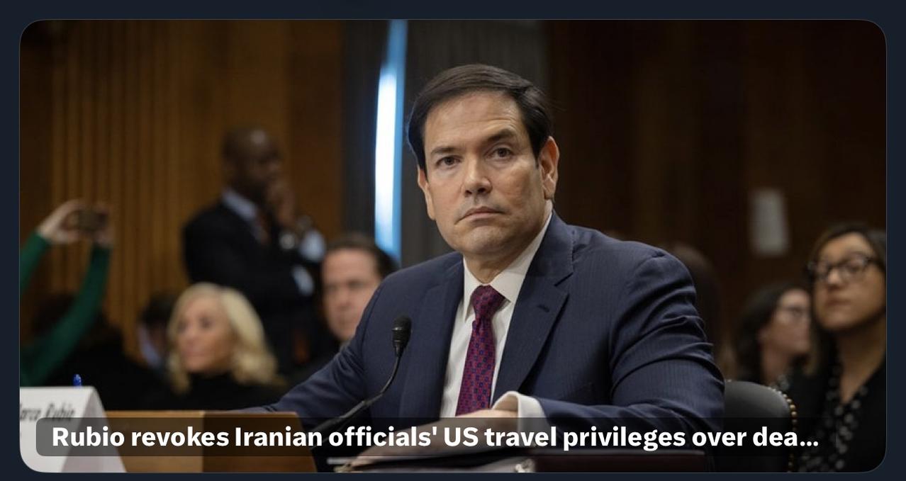 禁止入境

美国国务卿马可·卢比奥以伊朗政权自去年12月底以来杀害超过6200名