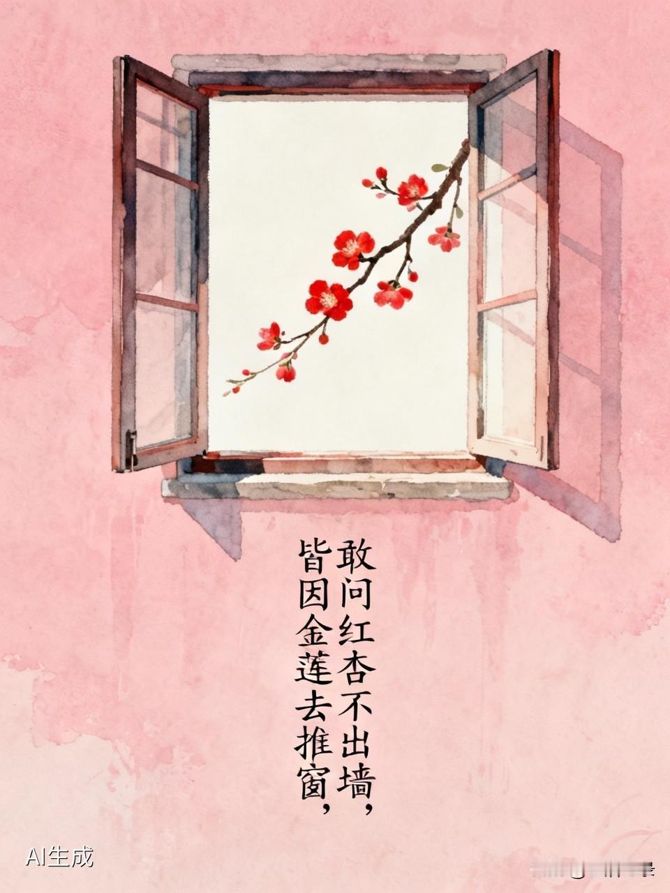 “敢问红杏不出墙，皆因金莲去推窗”，这话真有点意思。潘金莲推开那扇窗，就像蝴蝶扇