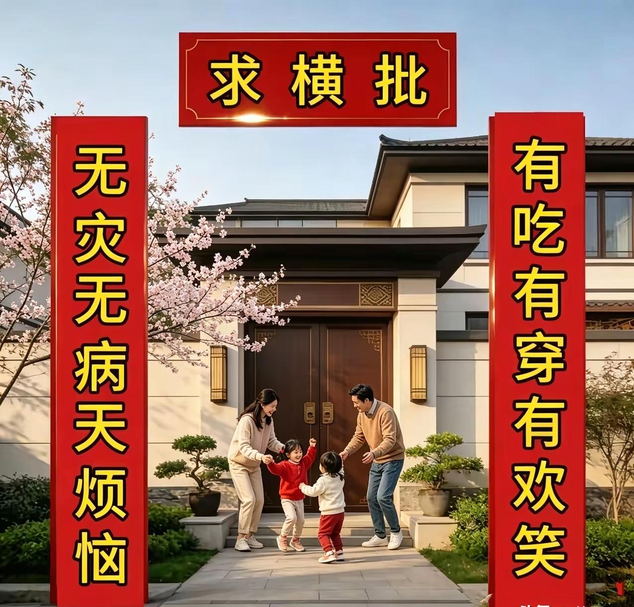 人生只求身体健康，够吃够用就行。
这副对联差一个绝妙横批，不知道用什么横批好，今
