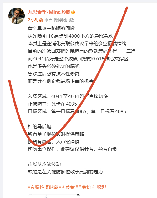 4041底仓多单+4032补仓多单如期迎来精准暴拉反弹价格顺畅直冲4047区域第