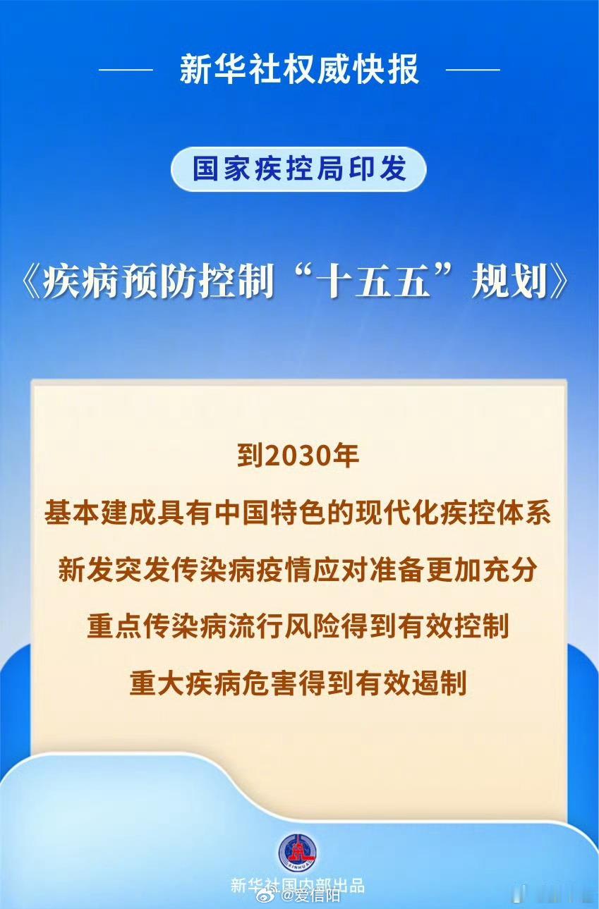 【新华社权威快报|未来五年这样建强公共卫生体系】 记者从国家疾控局获悉，国家疾控