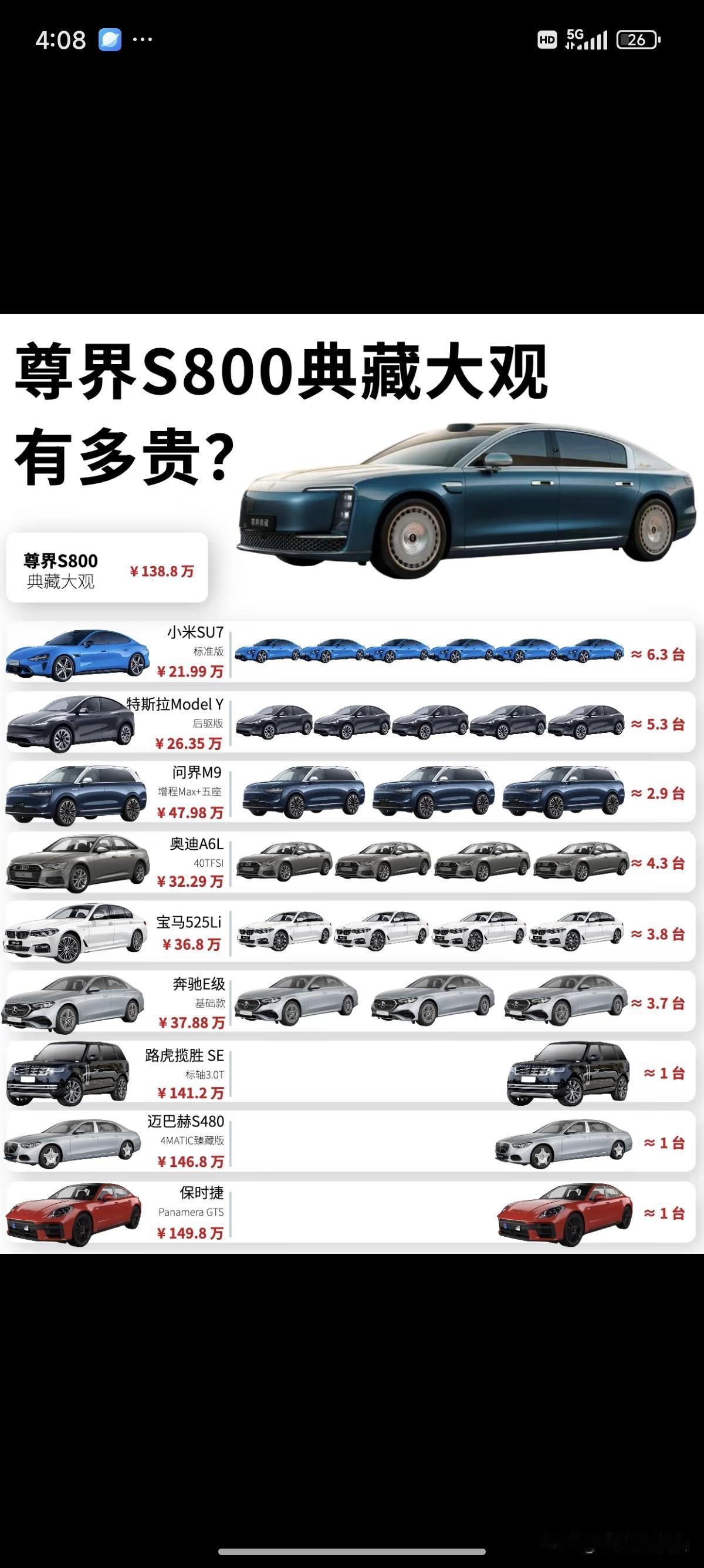 尊界S800典藏大观，价格揭秘！