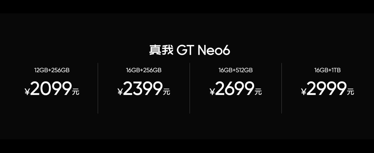 #真我GT Neo6#售价2099元起，价保618！
12GB+256GB售价2