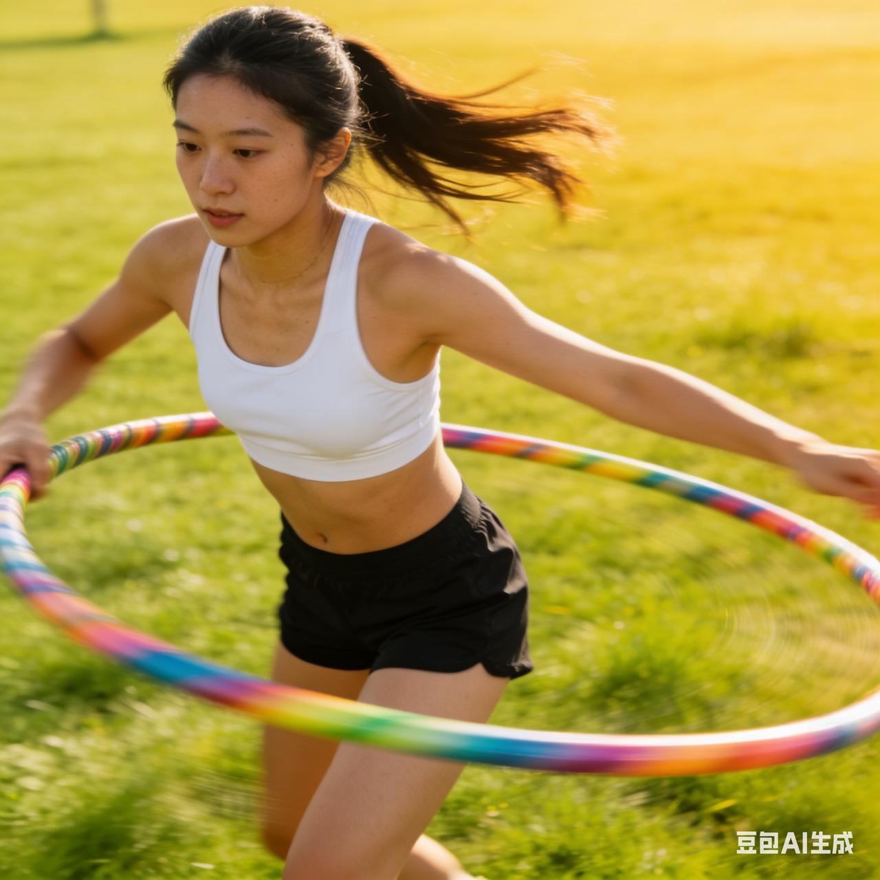有没有跟我一样的友友？看别人转呼啦圈超轻松，怎么扭都不掉，我一上场就懵圈！
 