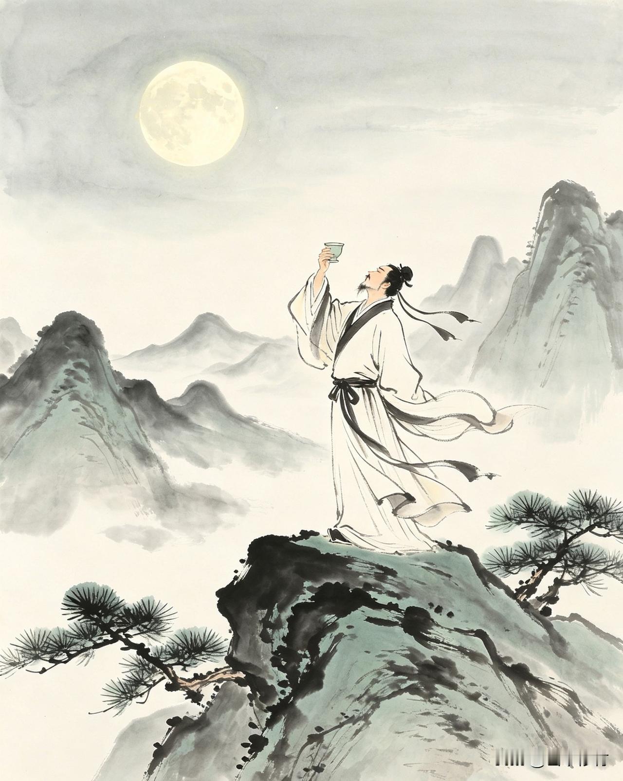 在我心中，李白从来不只是一位诗人，更是潇洒豪迈、傲骨不屈、浪漫一生的人间谪仙。