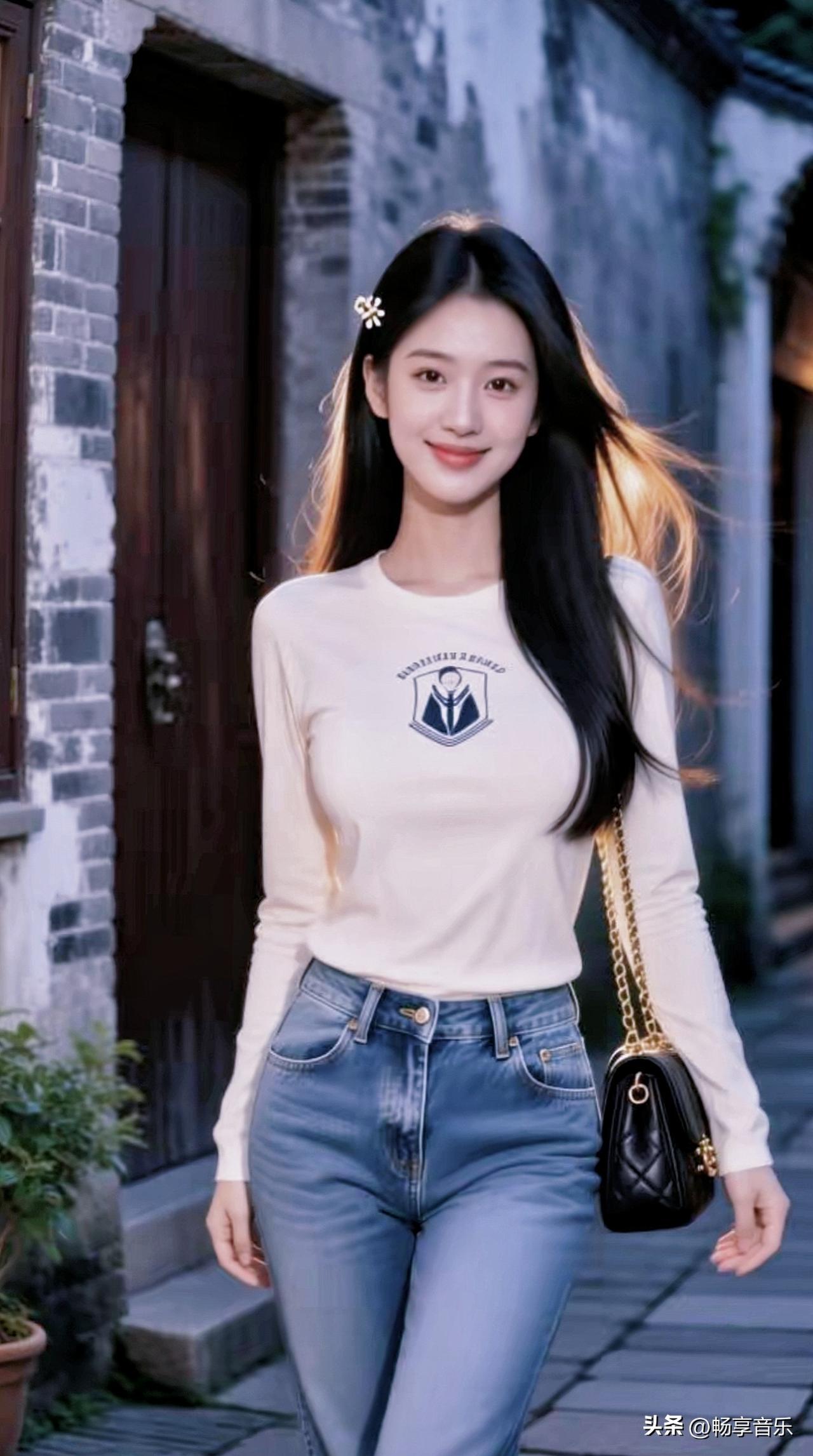 古巷晚风轻，长发逐人行，嫣然回眸笑，烟火染温情。
分享你的随手拍 气质女神