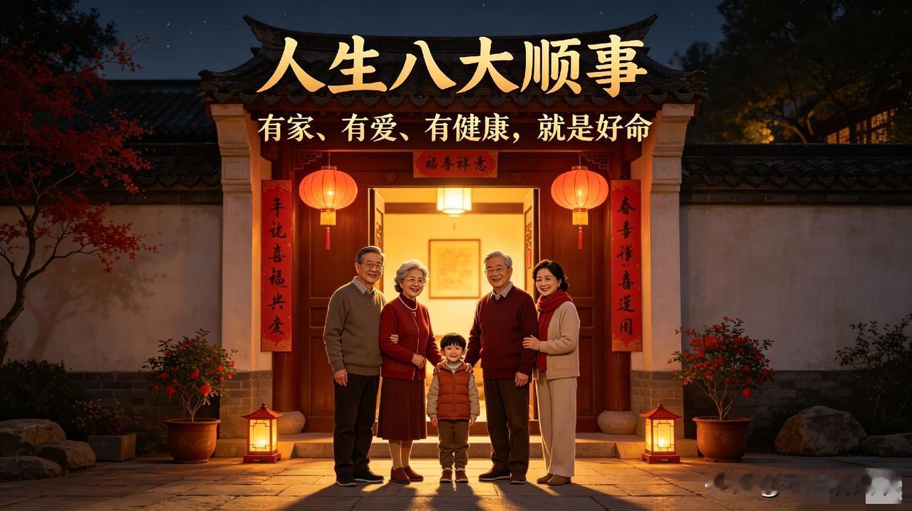 人生八大顺事，但凡占够五件，就是实打实的有福之人，对照看看你有几样
 
很多人一