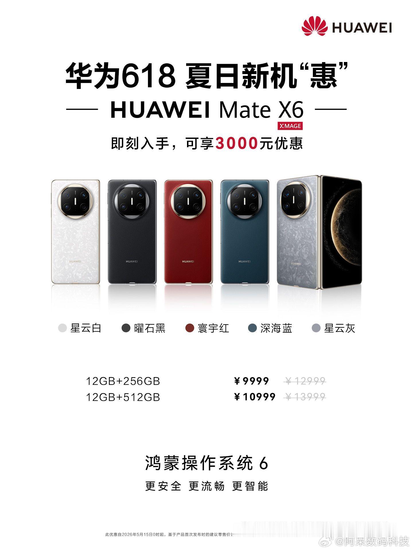 华为Mate X7直降1000元每10台折叠屏，8台选华为！W17-W18份额8
