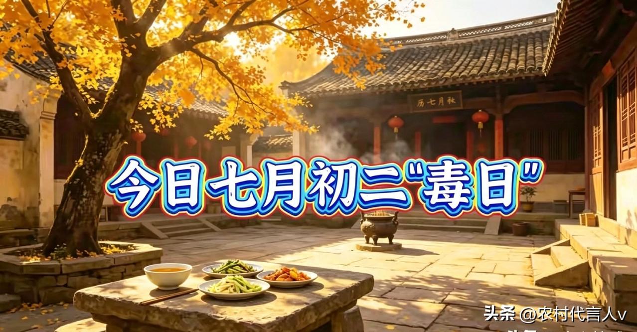 今日七月初二"毒日"老话：2不说、3不吃、1不出、2不动，多留心眼
 
今天是农