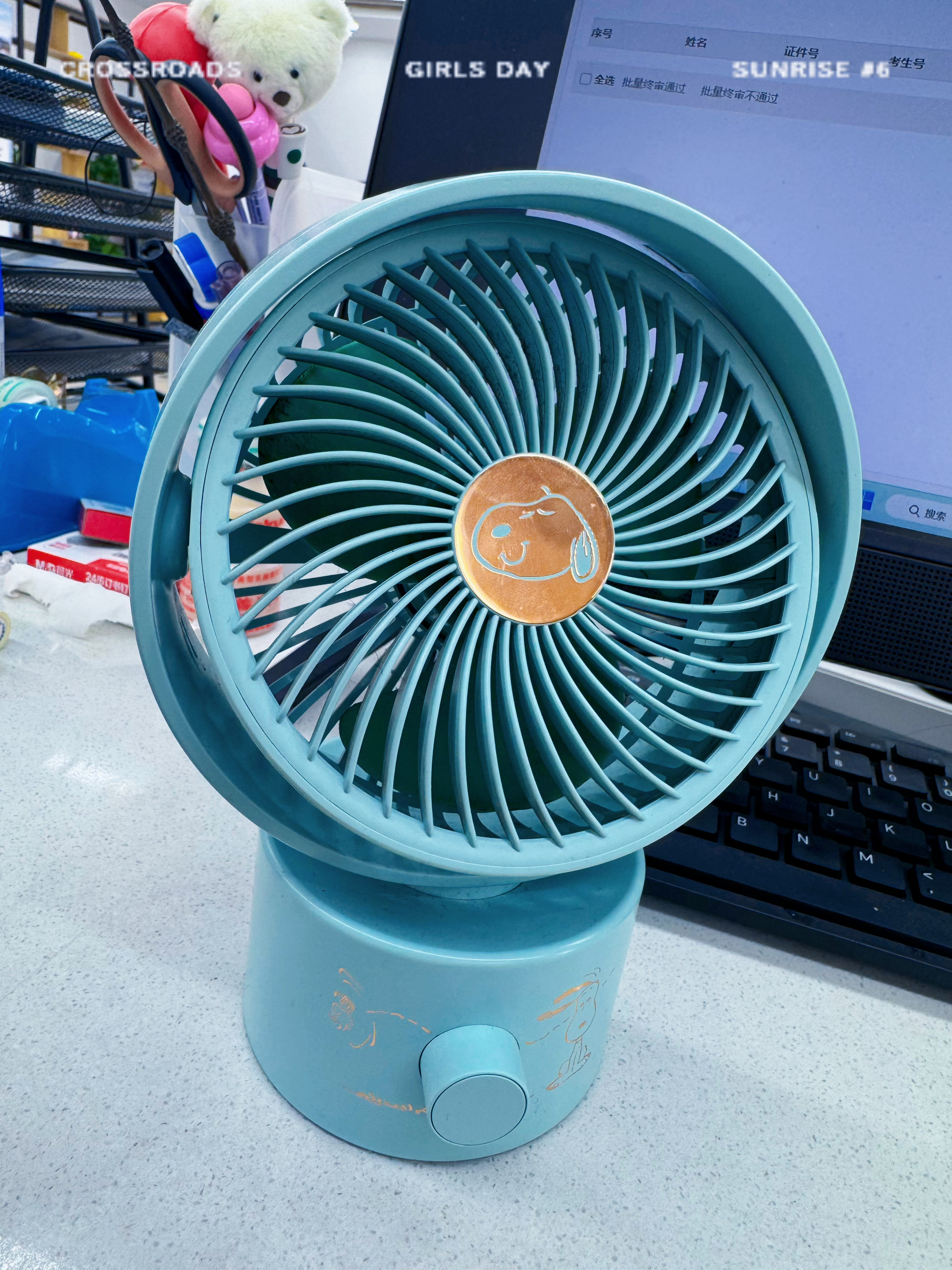 同事说我跟她们不是一个季节她们还穿着羽绒服我已经在吹电风扇了（倒也不是很热，增加