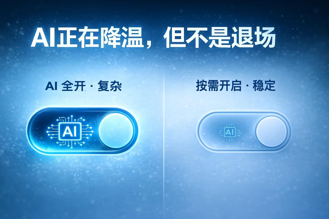 AI 的讨论热度在下降，但“有没有必要用”的讨论在上升。

不是 AI 不重要了