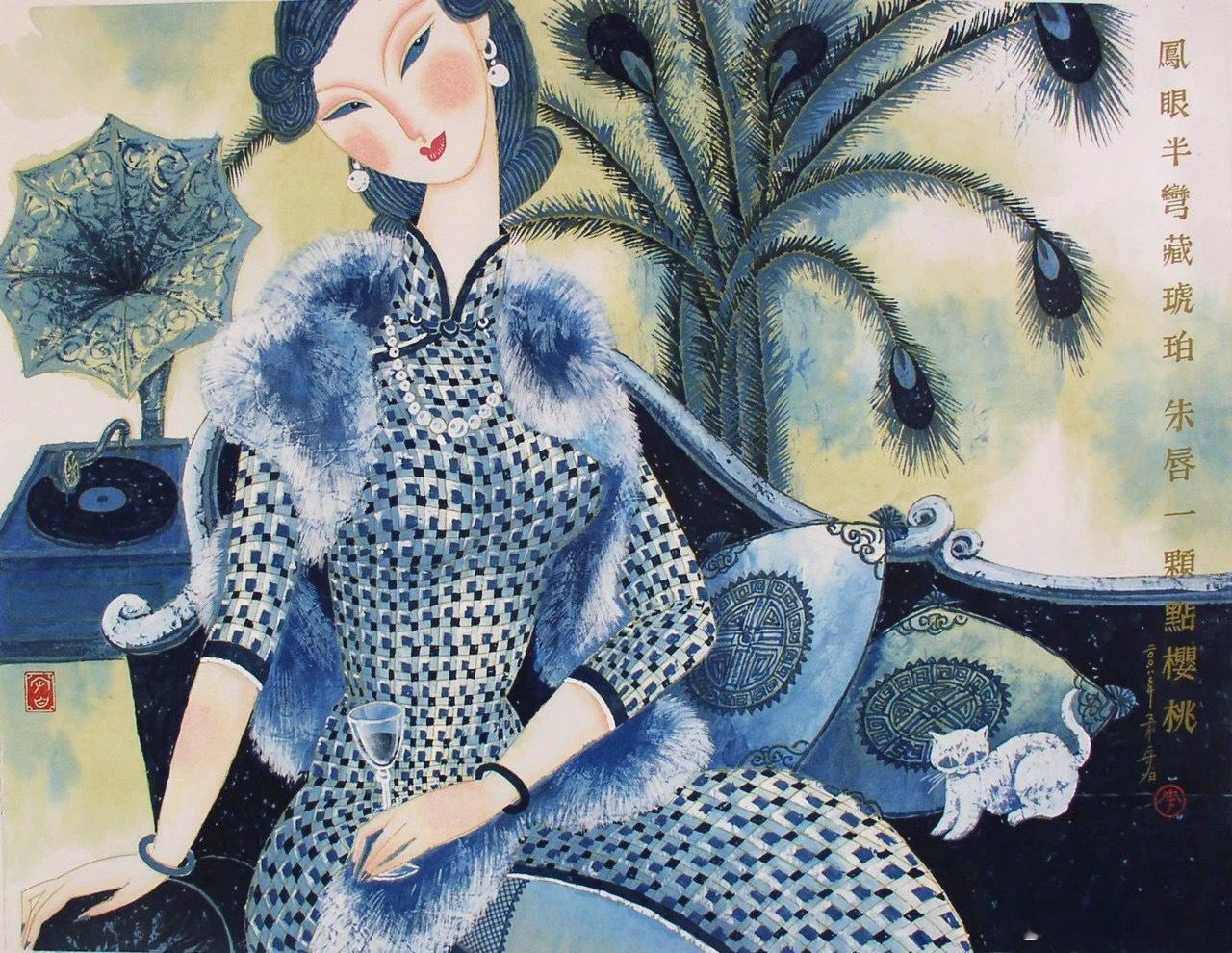 李守白重彩画 ​​​