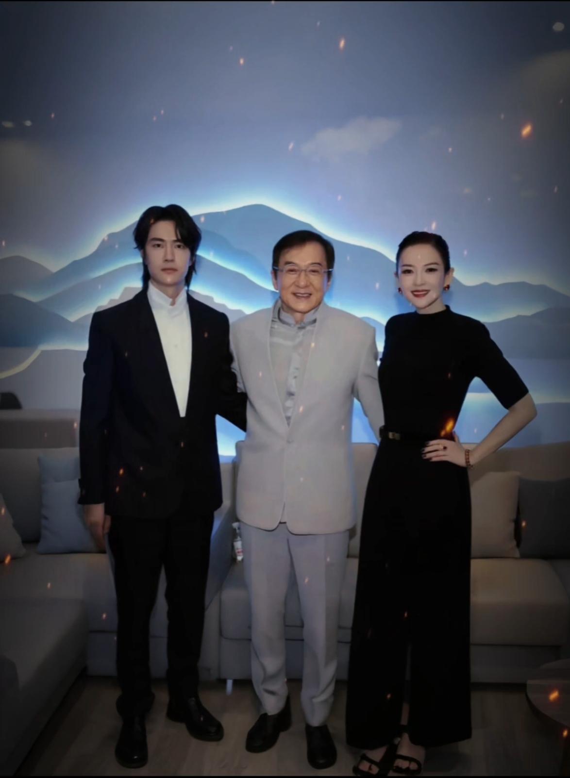 老中青三位代表：成龙、章子怡、王一博👍👍👍晚安～四月🌙