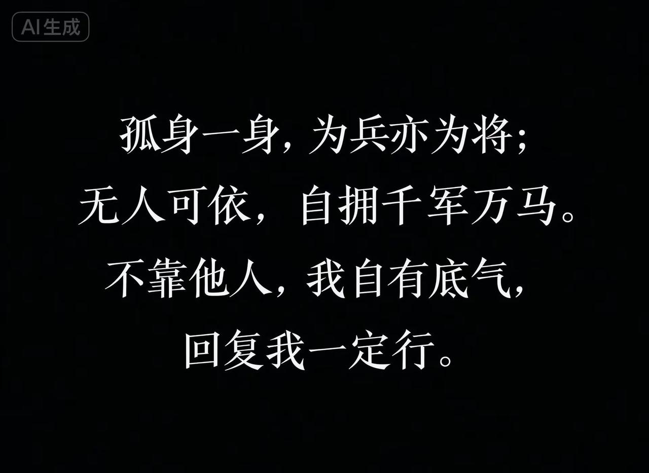 孤身自撑，亦是千军万马。独自前行时，自己就是最坚实的力量✨2026年6月21日早