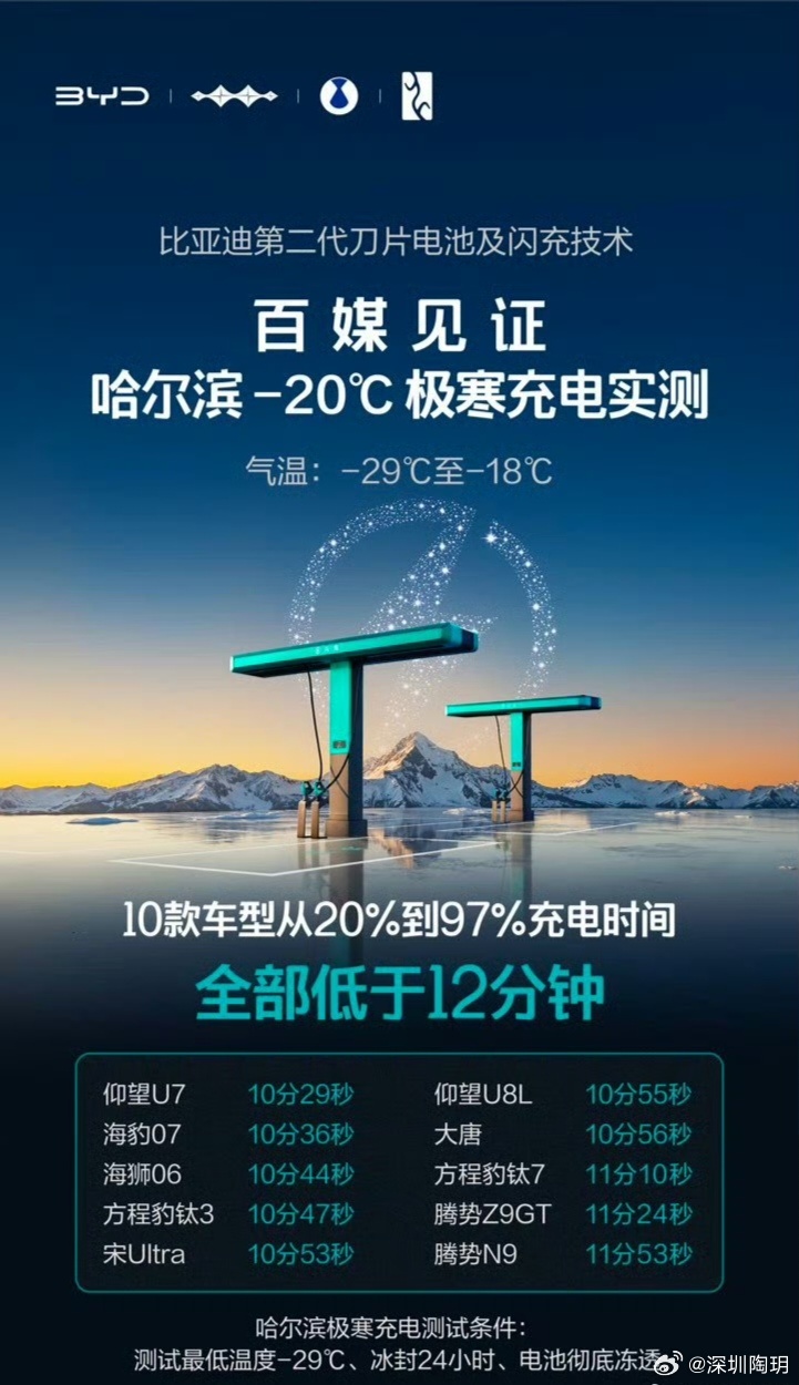 长沙网友爆料，劳动路新装的比亚迪闪充站已经建成装好，他的车是刀片电池正适用。硬核