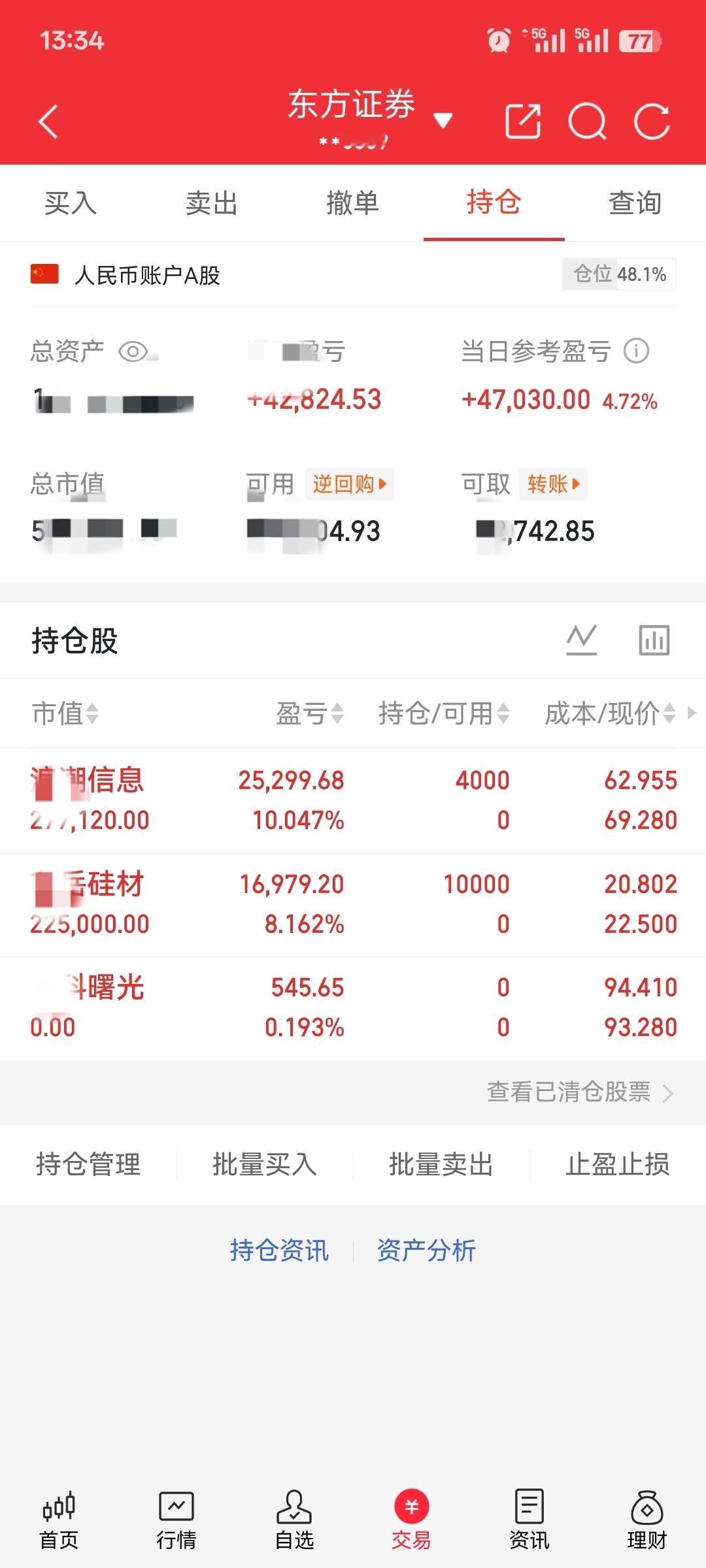 朋友们浪潮今天做T完美成功结束！