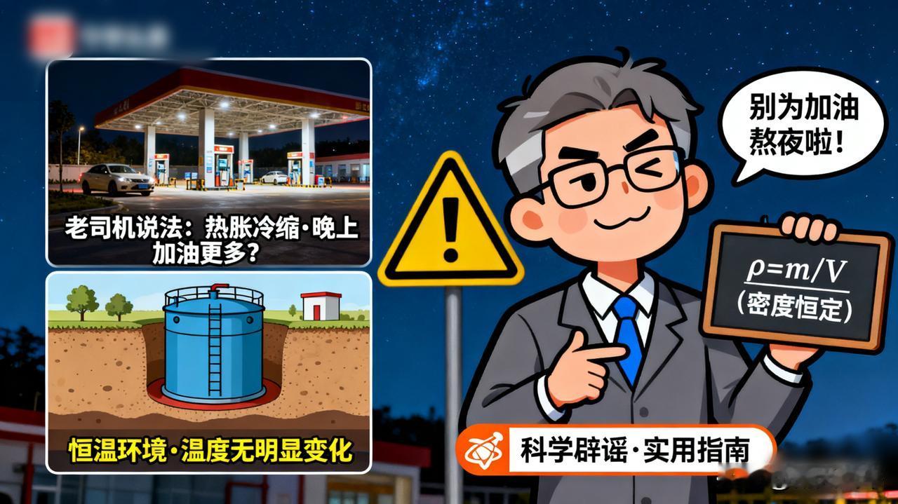 晚上加油更划算？真相是……

老司机说晚上加油，因为热胀冷缩，能加到更多油。问了