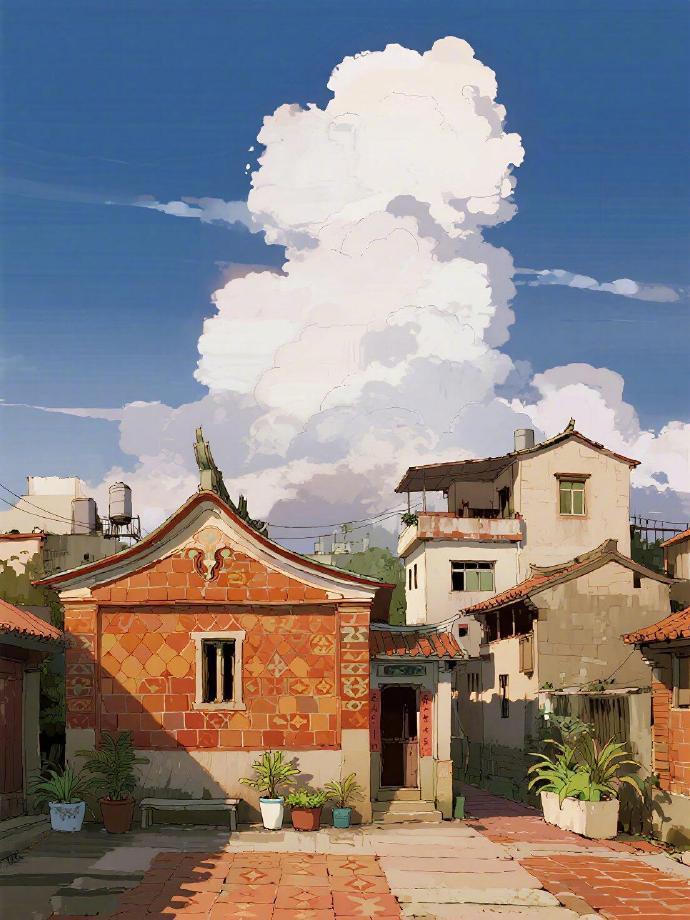 “一院红砖，老树古厝，闽南的乡愁。” ​​​